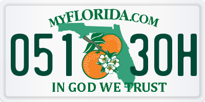 FL license plate 0513OH