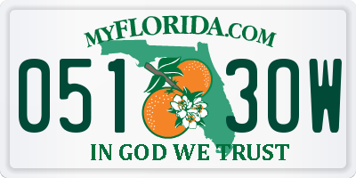 FL license plate 0513OW
