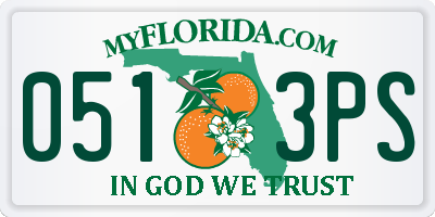 FL license plate 0513PS