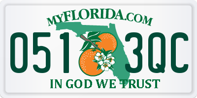 FL license plate 0513QC