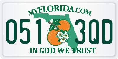 FL license plate 0513QD