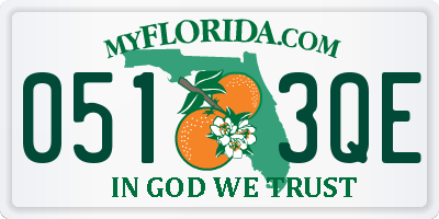 FL license plate 0513QE