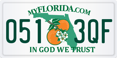 FL license plate 0513QF
