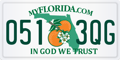 FL license plate 0513QG