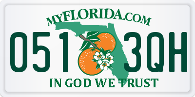 FL license plate 0513QH