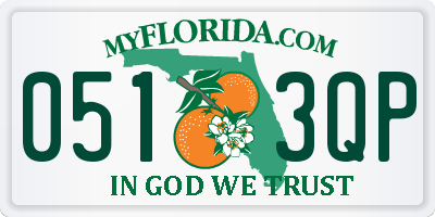 FL license plate 0513QP