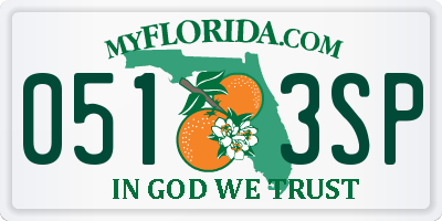 FL license plate 0513SP