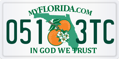 FL license plate 0513TC