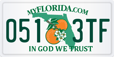 FL license plate 0513TF
