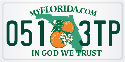 FL license plate 0513TP