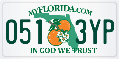 FL license plate 0513YP