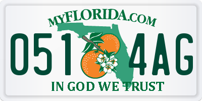 FL license plate 0514AG