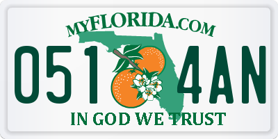 FL license plate 0514AN