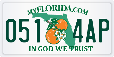 FL license plate 0514AP