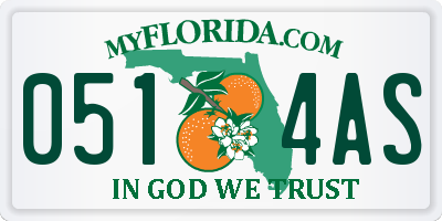 FL license plate 0514AS