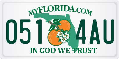 FL license plate 0514AU