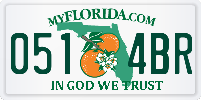 FL license plate 0514BR
