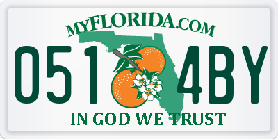 FL license plate 0514BY