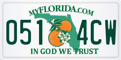 FL license plate 0514CW