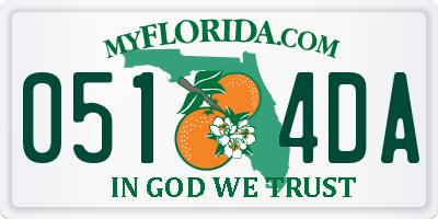 FL license plate 0514DA