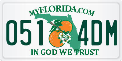 FL license plate 0514DM