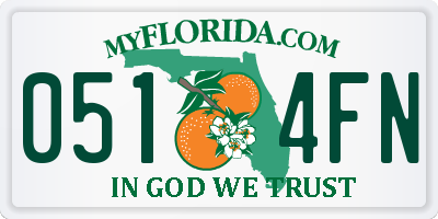 FL license plate 0514FN