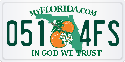 FL license plate 0514FS