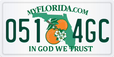 FL license plate 0514GC
