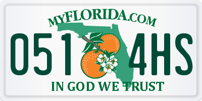 FL license plate 0514HS