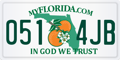 FL license plate 0514JB