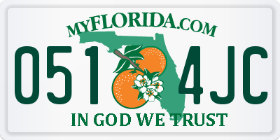 FL license plate 0514JC