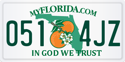 FL license plate 0514JZ