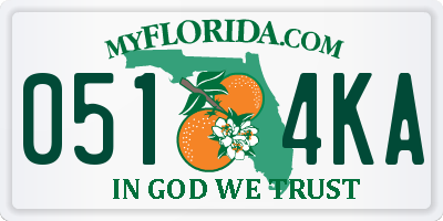 FL license plate 0514KA