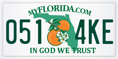 FL license plate 0514KE