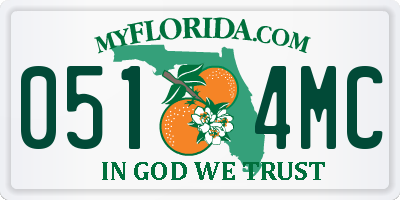 FL license plate 0514MC