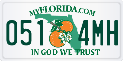 FL license plate 0514MH