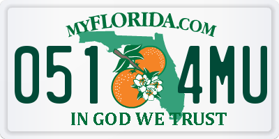 FL license plate 0514MU