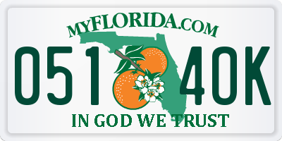 FL license plate 0514OK