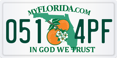 FL license plate 0514PF