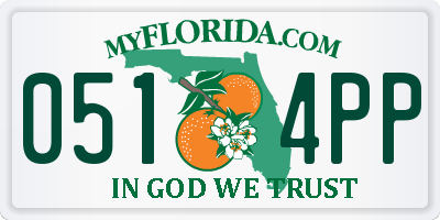 FL license plate 0514PP