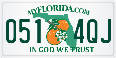 FL license plate 0514QJ