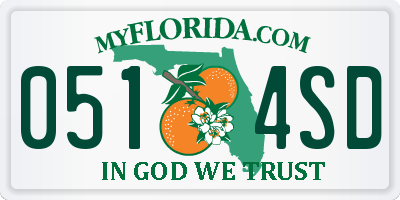 FL license plate 0514SD