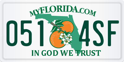 FL license plate 0514SF