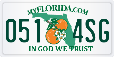 FL license plate 0514SG