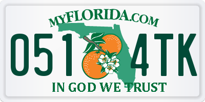 FL license plate 0514TK