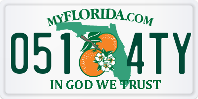 FL license plate 0514TY