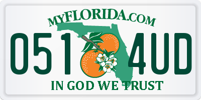 FL license plate 0514UD