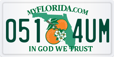 FL license plate 0514UM