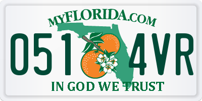 FL license plate 0514VR