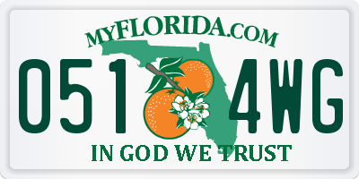 FL license plate 0514WG